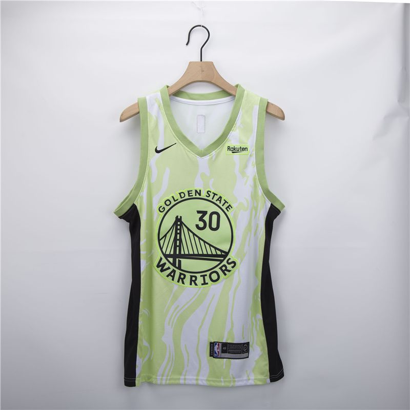 Men Golden State Warriors #30 Gurry light green Fashion Nike 2021 NBA Jersey